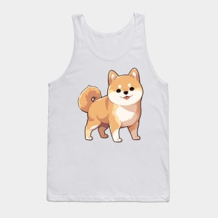 Cute Chibi Shiba Inu Waiting Tank Top